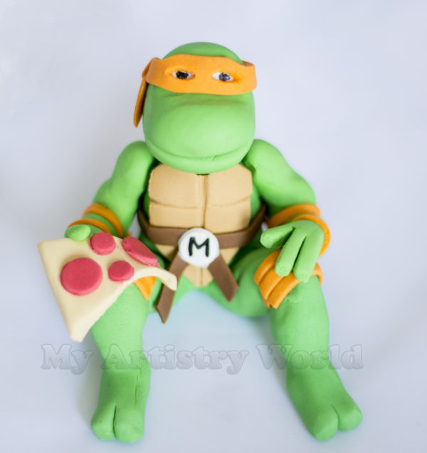 Ninja Turtle Michelangelo cake topper