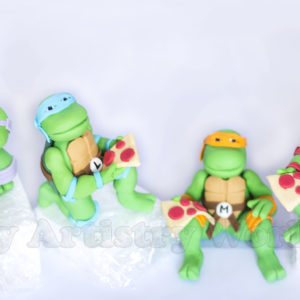 Ninja Turtle cake toppers