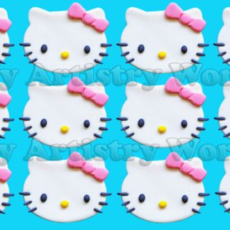 Hello Kitty cupcake toppers