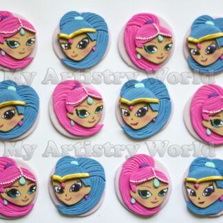 Shimmer and Shine cupcake toppers