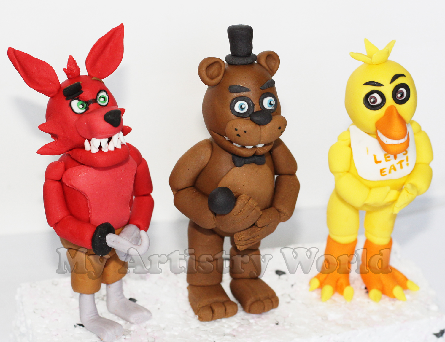 Five Nights at Freddy's (a set of three) cake toppers - My Artistry World
