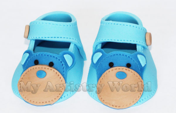 Baby shoes cake toppers