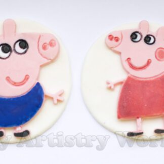 Peppa Pig themed cupcake toppers