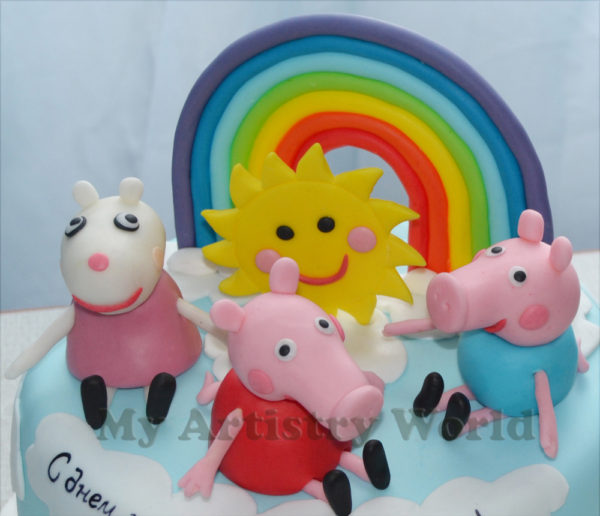 Peppa Pig cake toppers