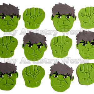 Incredible Hulk cupcake toppers