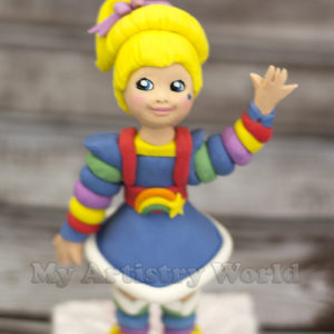 Rainbow Brite cake topper