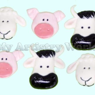 Farm animals cupcake toppers
