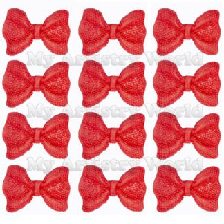 Bows cake or cupcake toppers