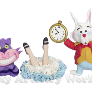 Alice in Wonderland cake toppers