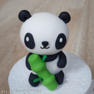 Edible Panda with Bamboo cake topper.