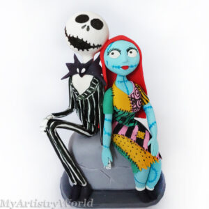 Jack and Sally cake topper