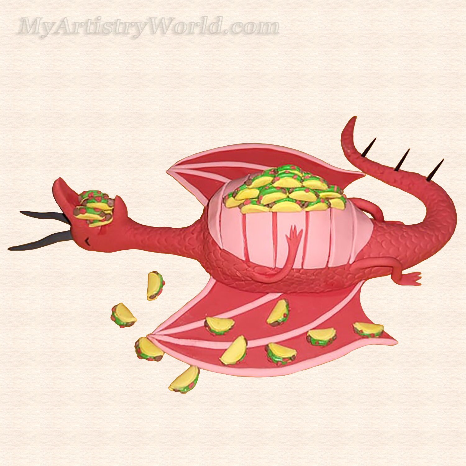 Dragon (Dragons Love Tacos) cake topper