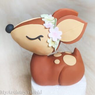 Deer cake topper