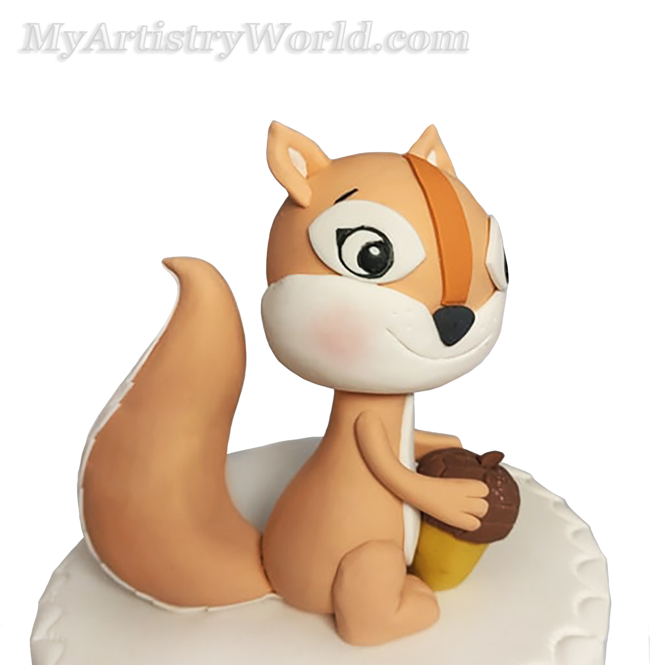 Squirrel cake topper
