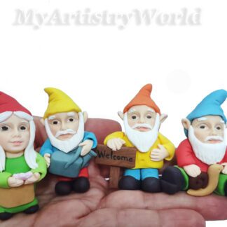 Garden Gnomes cake toppers