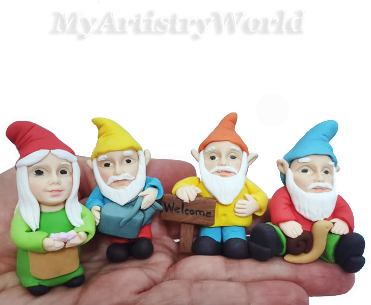 Garden Gnomes cake toppers