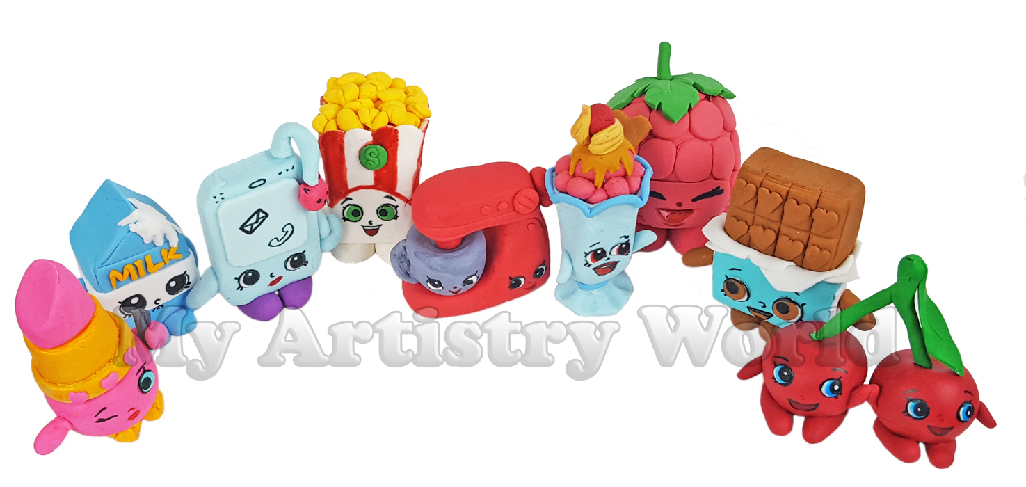 Shopkins cake toppers set