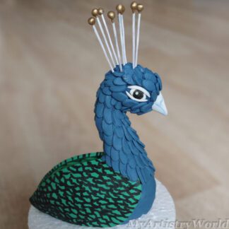 Peacock cake topper