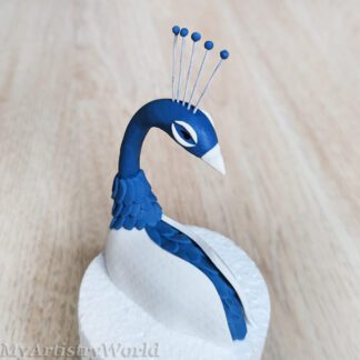 Peacock cake topper