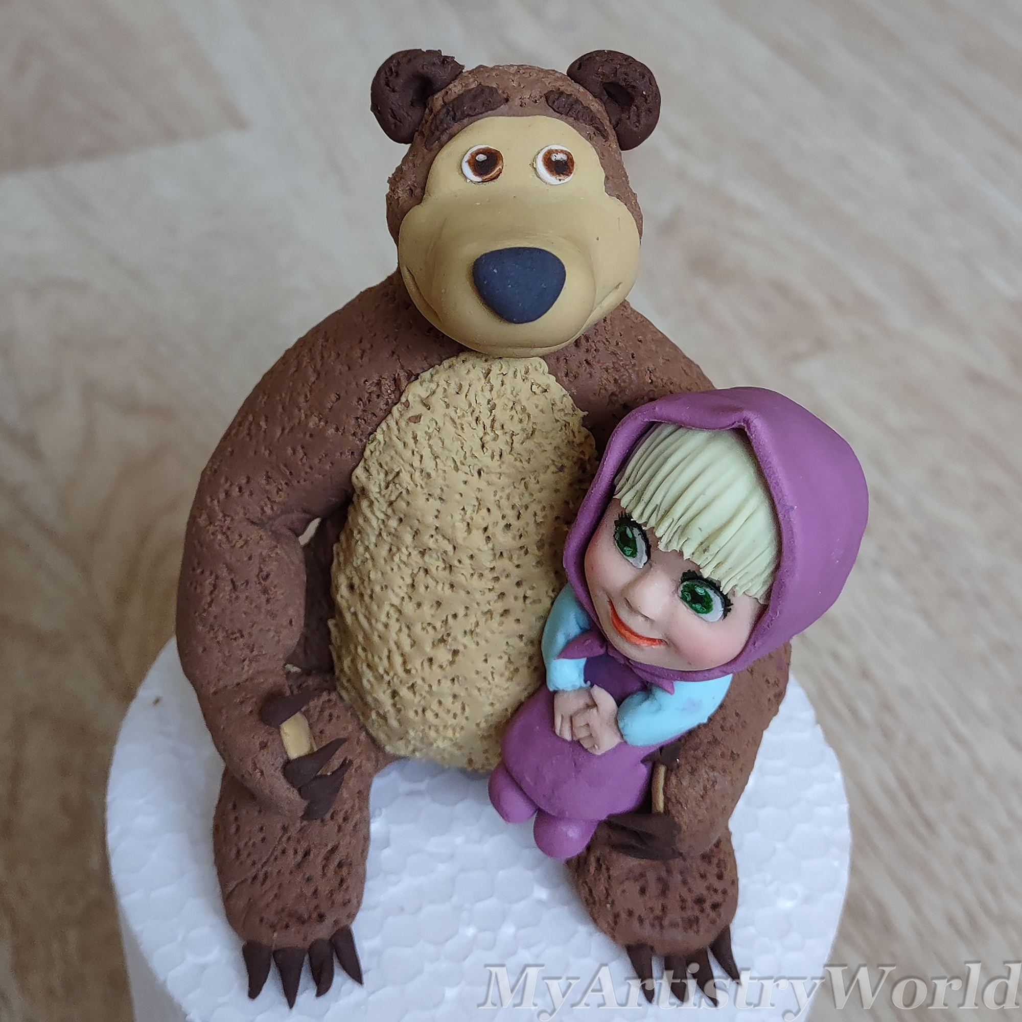 Masha and the Bear cake toppers