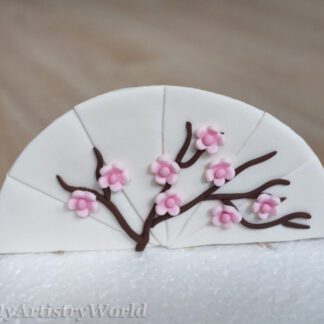 Japanese style Fan cake topper