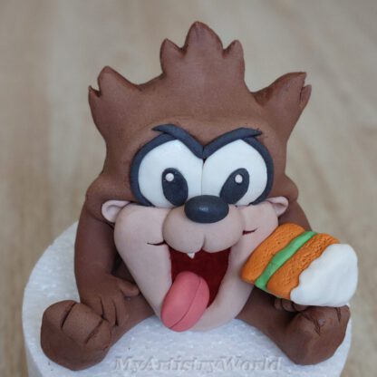 Taz (Tasmanian Devil) cake topper - My Artistry World