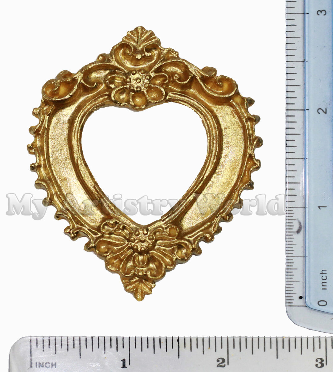 Set of 6 ornate vintage heart-shaped frames, perfect for weddings, crafts, and décor