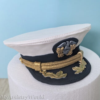 Custom U.S. Navy Officer Hat Cake Topper