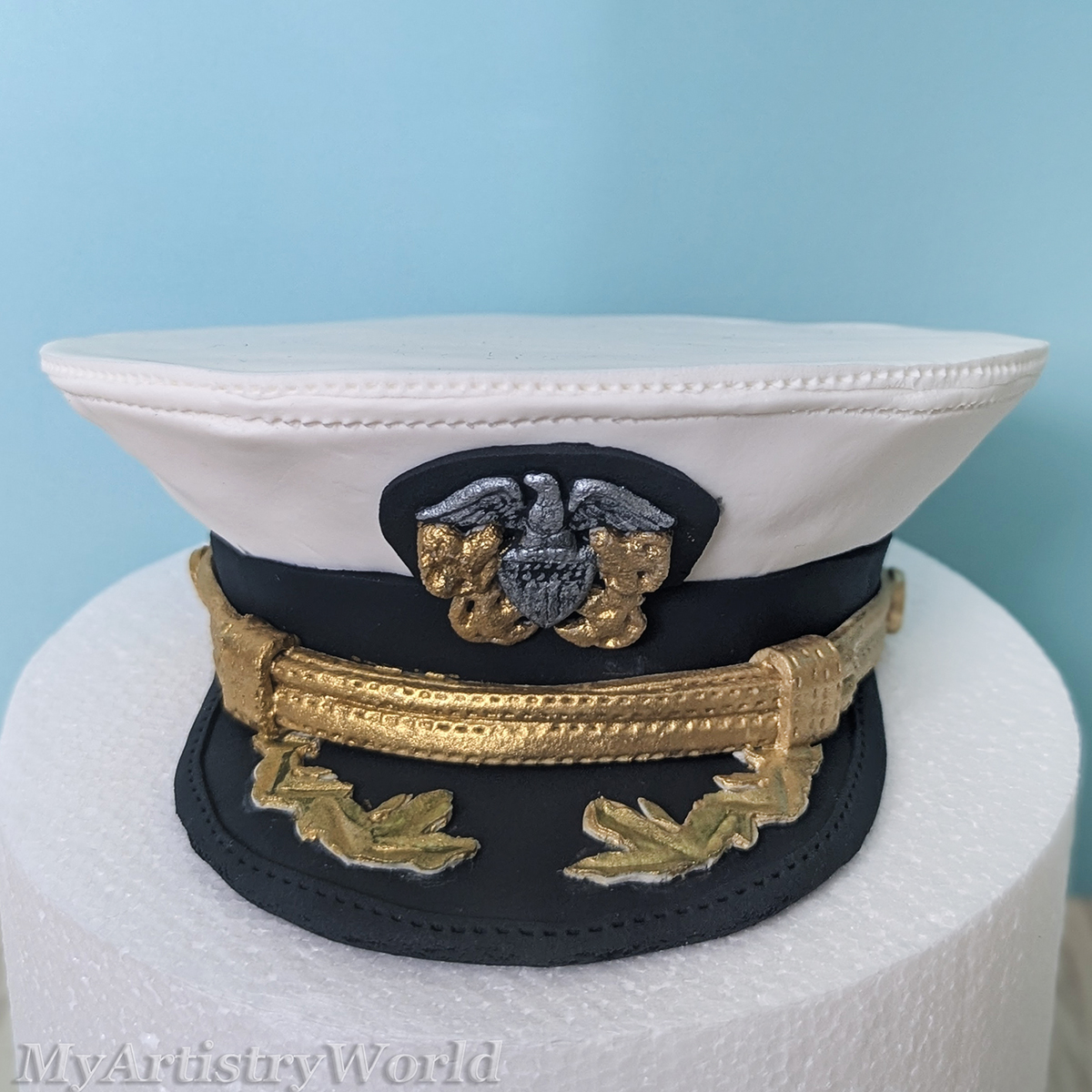 Custom U.S. Navy Officer Hat Cake Topper