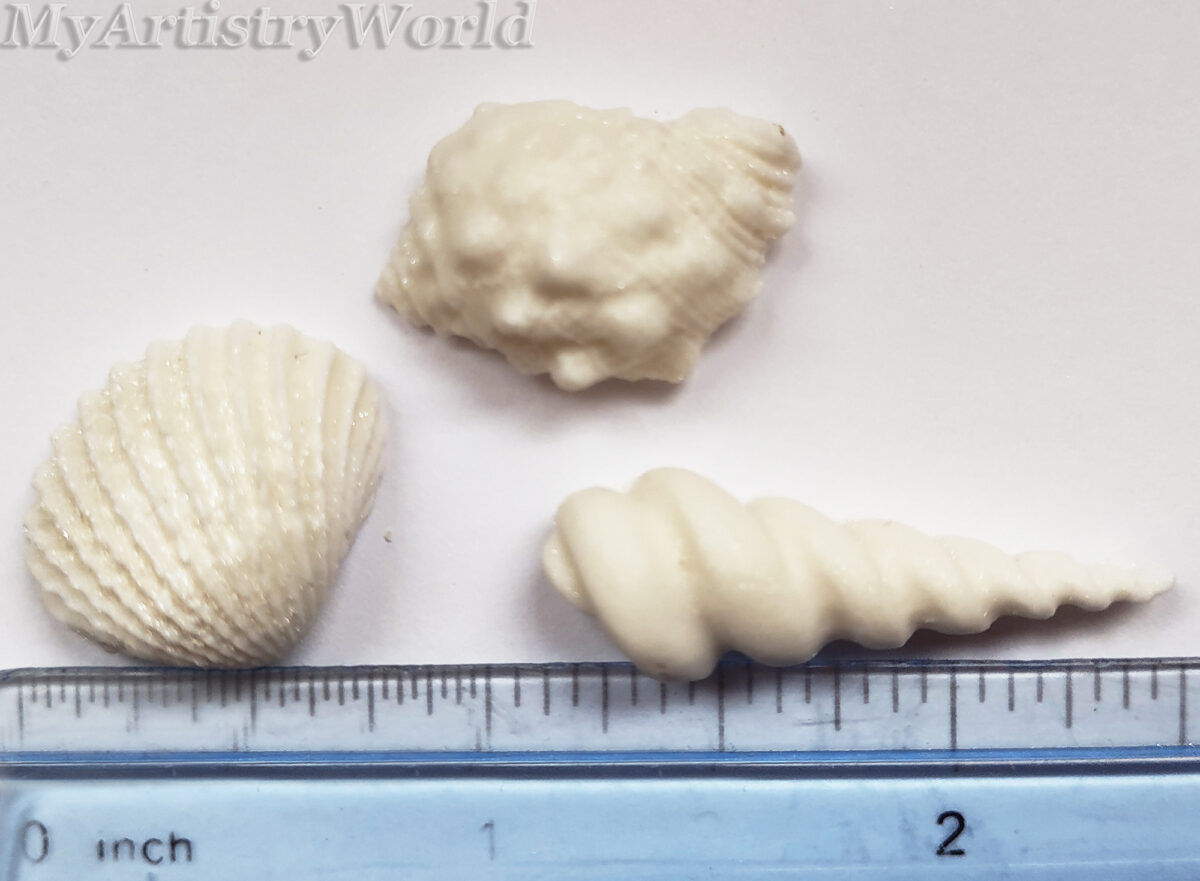 Edible seashell cake toppers, Set of 8